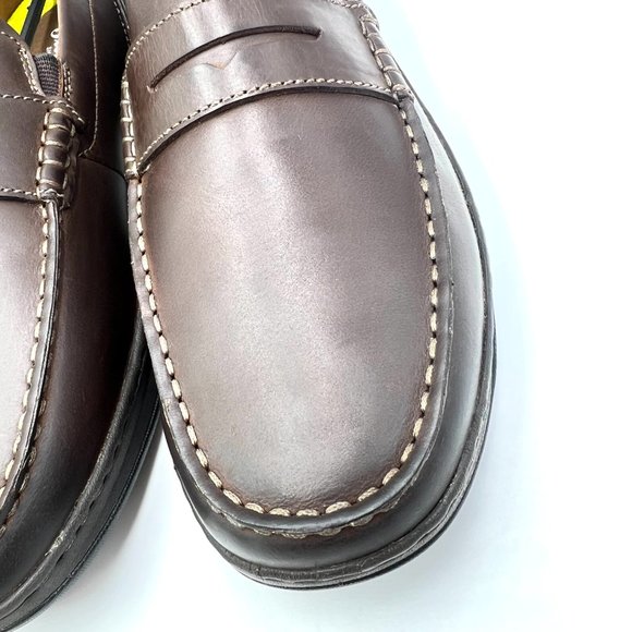 NEW Florsheim Mens‎ Size 8 Central Penny Brown Leather Slip On Loafers Shoes main image 4